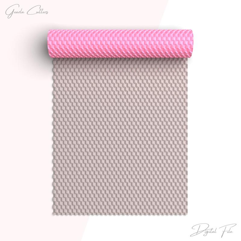 Geometric Texture Roller For Polymer Clay, Geometric Clay Texture Rolling Pin, Clay Tool, No: 1408