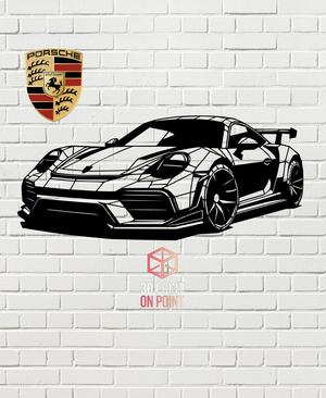 PORSCHE GT LOW POLY - 2D WALL ART