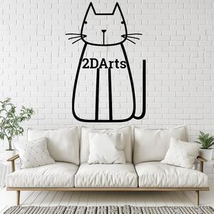 Abstract Modern Cat 2D Wall Art/Window Art - Digital STL & SVG Files for 3D Printing and Laser Cutti