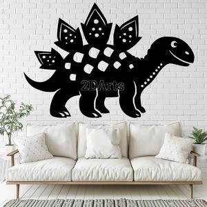 Stegosaurus 2D Wall Art/Window Art - Digital STL & SVG Files for 3D Printing and Laser Cutting