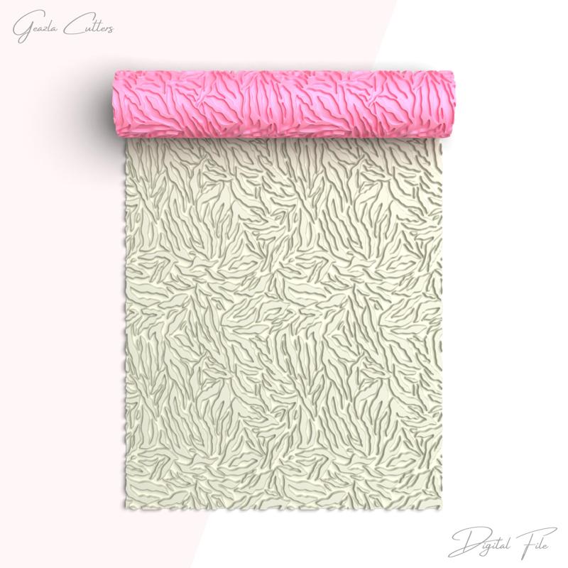 Zebra Skin Texture Roller For Polymer Clay, Animal Skin Clay Texture Rolling Pin, Clay Tool, No:1406