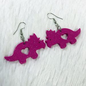 Triceratops Earrings.stl