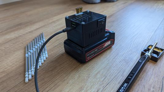 Einhell/Ozito battery to USB adapter - Mobile soldering iron