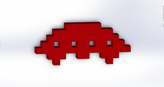 Figura de nave decorativa Space Invaders
