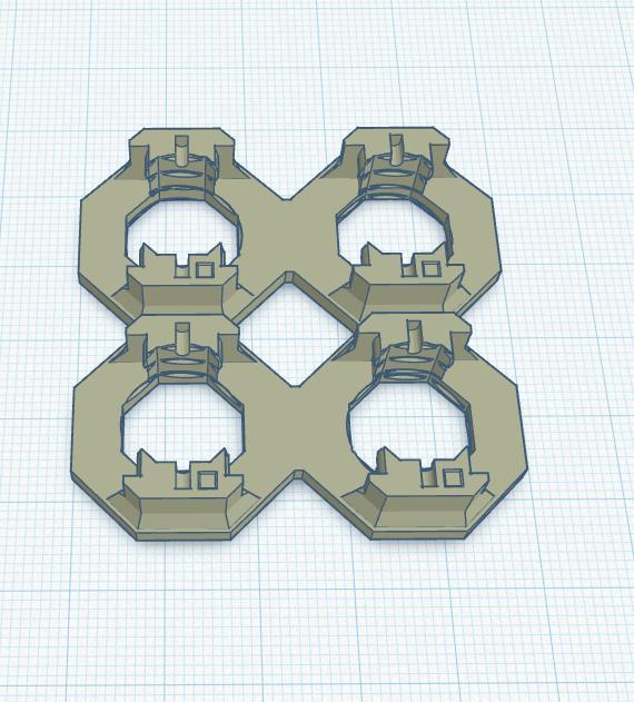 Remix of Quad Snap Connector (DS Part B) - Snaps rotated