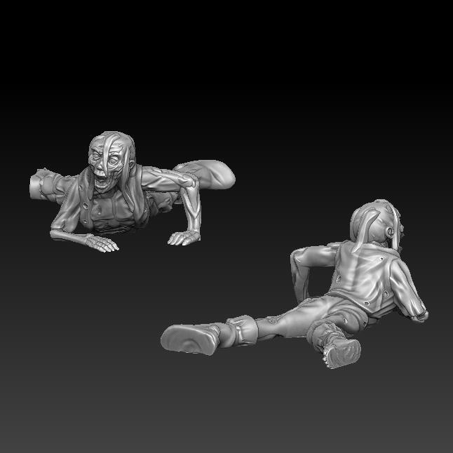 zombie broken crawling