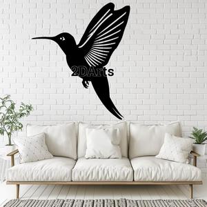 Hummingbird 2D Wall Art/Window Art - Digital STL & SVG Files for 3D Printing and Laser Cutting