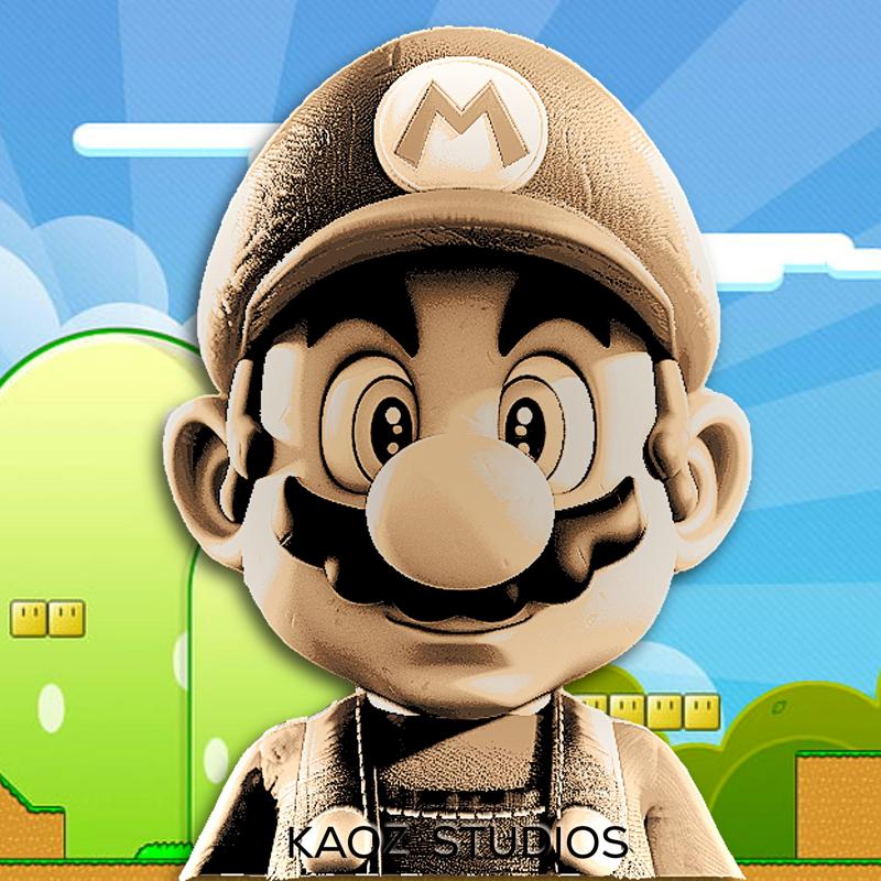 mario wall art super mario world fan art 3d optical illusion hueforge