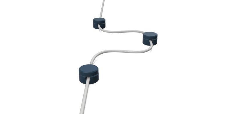 Aesthetic Surface-Mounted Cord Stays for Cable Management