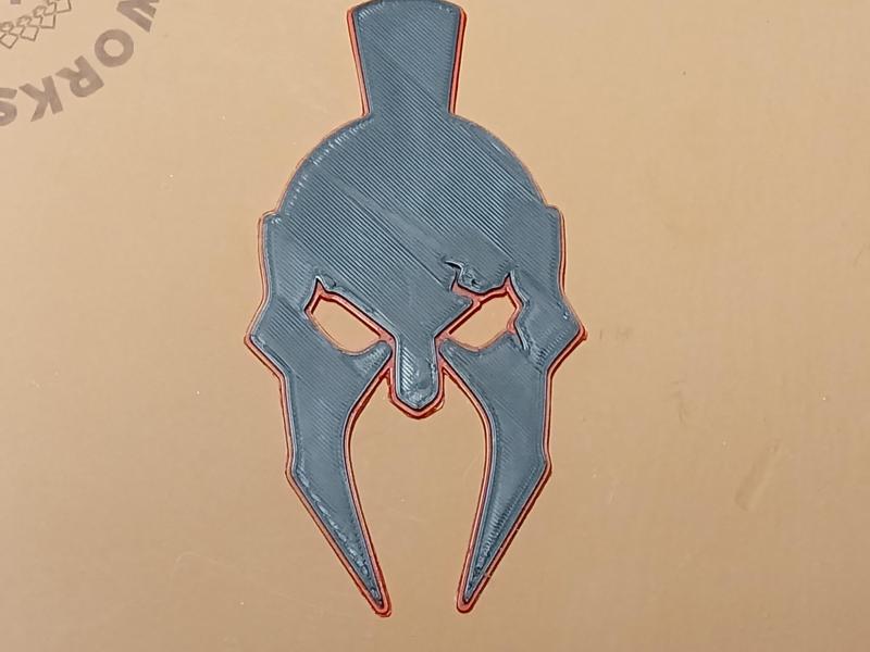 Dual Color V2 Gladiator spartan roman soldier helmet emblem