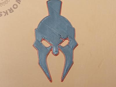 Dual Color V2 Gladiator spartan roman soldier helmet emblem