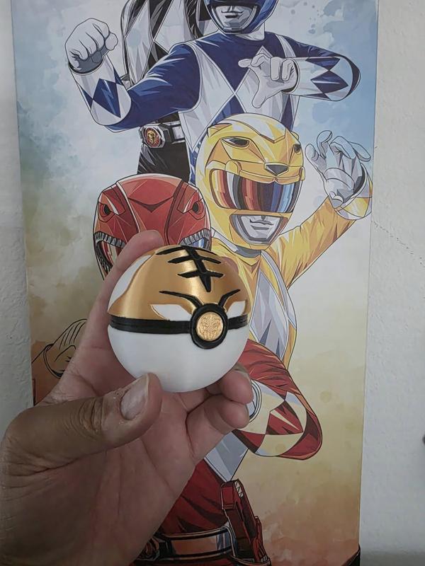 White Tiger Ball [Ranger Themed Pokeball]