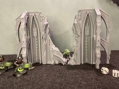 Wargame terrain The Door ruin Grimdark Gothic