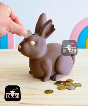 Easter Chocolate Bunny Piggy Bank / No Supports / 3MF Included