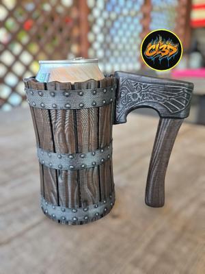 Female Viking Axe Can Koozie - 12oz & Tallboy