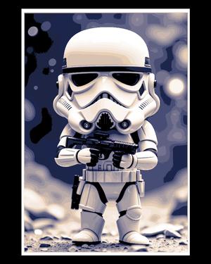 A storming little warrior - Imperial little Stormtrooper Fan Art for Star Wars