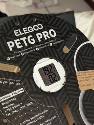 Silica gel insert with hygrometer for elegoo spool