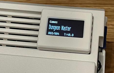 Amiga A1200 and A600 case clip for Goex display
