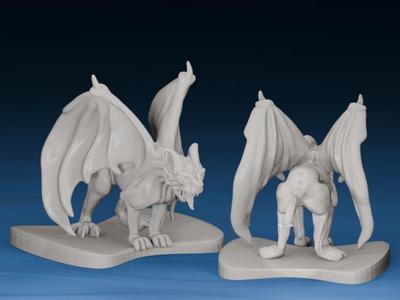 Gargoyle Perched Statue