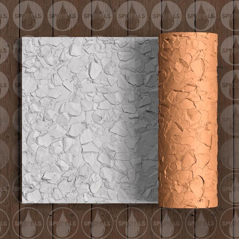 Thin Texture Roller (Low Resin Cost) – Rock Wall Or Path – 4.5 Inches Tall