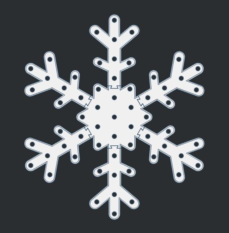 61 Led Pixel Snowflake