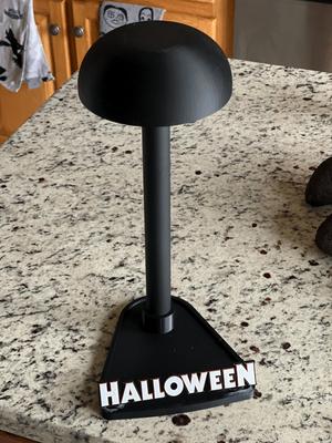 Halloween Mask Display Stand Name Plate