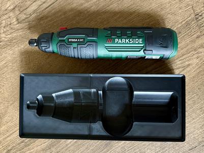 Gridfinity Bin for Parkside PFBSA 4 A1 Rotary Tool