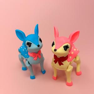 Midcentury Flexi Fawn Deer - Articulated, Print in Place, Fidget Fun