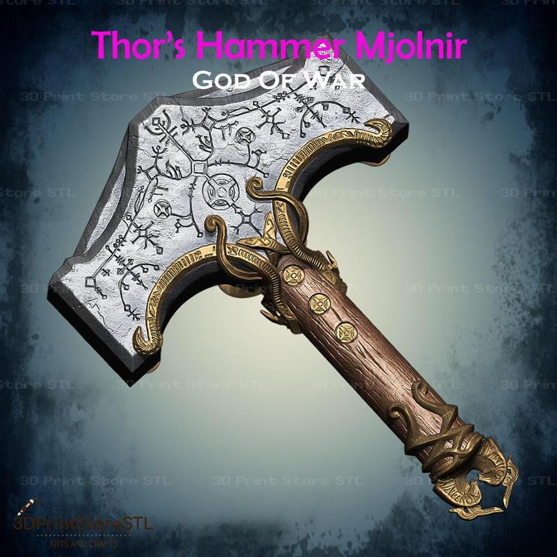 Thors Hammer Mjolnir Cosplay God of War - STL File