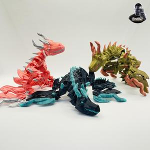 Majestic Elder Dragon - Fully Articulated - Print in Place - No Supports - with Articulated Wings - Flexi