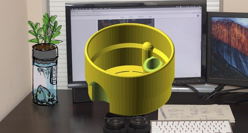 Desktop Aquaponic Planter - Customizable