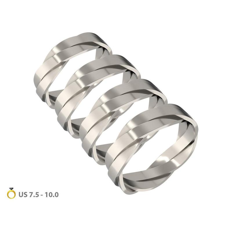 N196-2 Braided wedding band