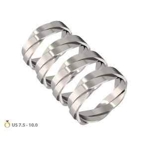 N196-2 Braided wedding band
