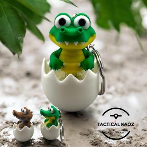 Crocodile Hatchling Fidget Clicker Keychain
