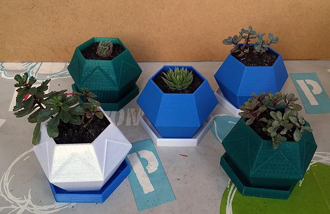 Hexagon Sukkulenten Pflanzgefäß (succulent planter)