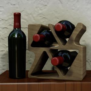 WINE RACK FOR 4 BOTTLES