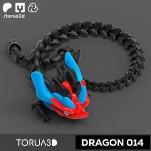 Articulated Dragon 014 - Print in place - No supports - STL