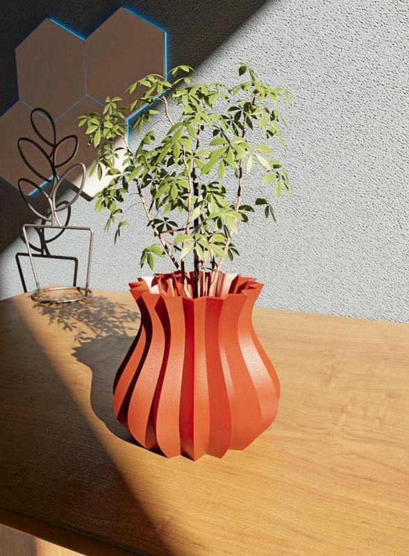 Planter Pot STL 3D Print File v.4, Digital Download for 3D Printing, Home Decor Planter Pot for Plants & Flowers