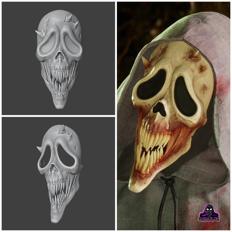 Ghostface mask from MK1  - Baraka Nightmare