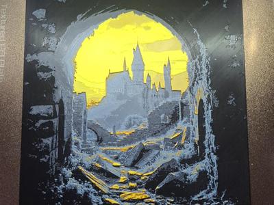 Hogwarts at sunset Hueforge