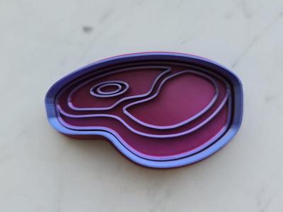 Meat Steak Cutter Cookie Imprint Playdoh