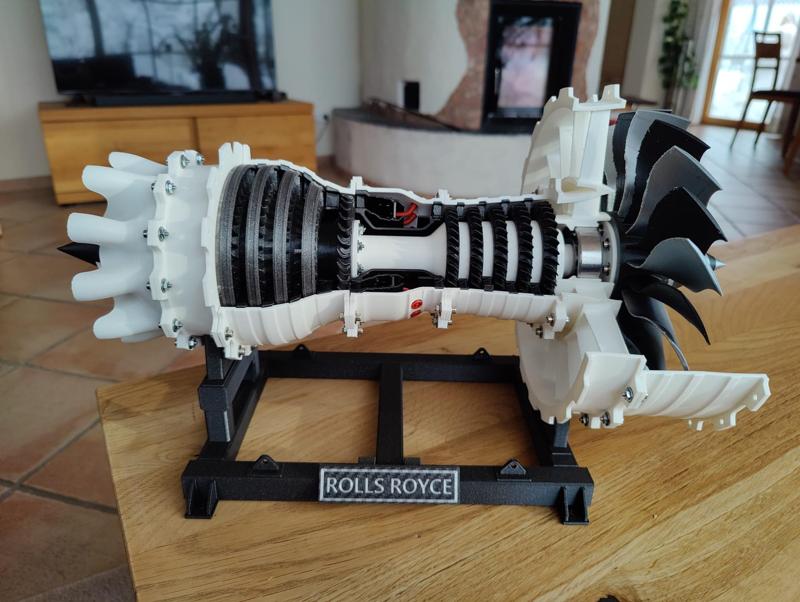 Rolls Royce sign for Jet Engine Stand Nameplate Plaque