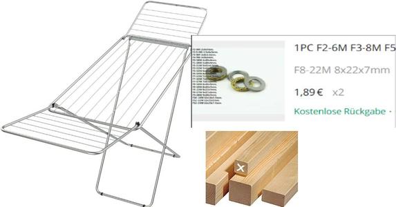 drying rack laundry clothes ceiling above rope-fixture (Special) Trockengestell Wäscheständer Decke (Special)