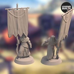 Night s Cult Bannermen Bundle (2 unique miniatures) - 3D printable miniature - STL file