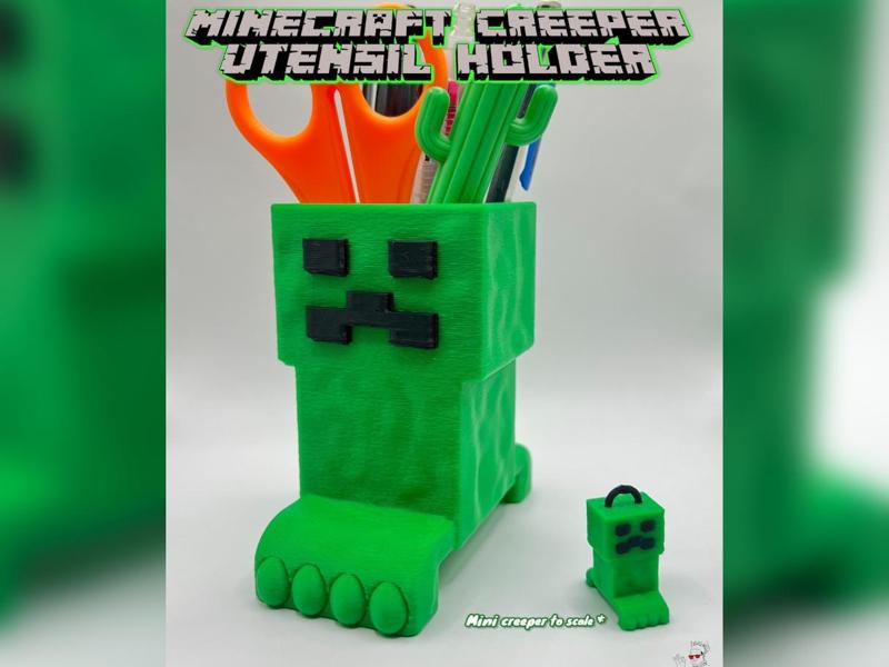 Minecraft Creeper Utensil Holder