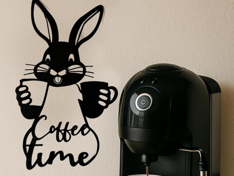 Easter Bunny Wall Decoration Coffee time