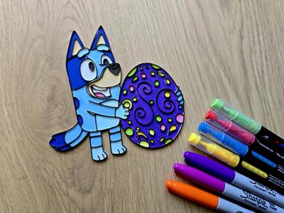Bluey Easter Egg Festive Color DIY Fun Gift Decor