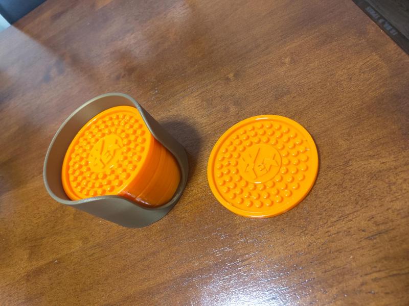 Coasters with storage