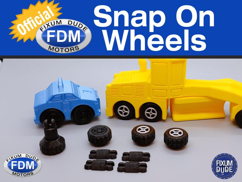 Official Snap on Wheels for FDM PiP Vehicles