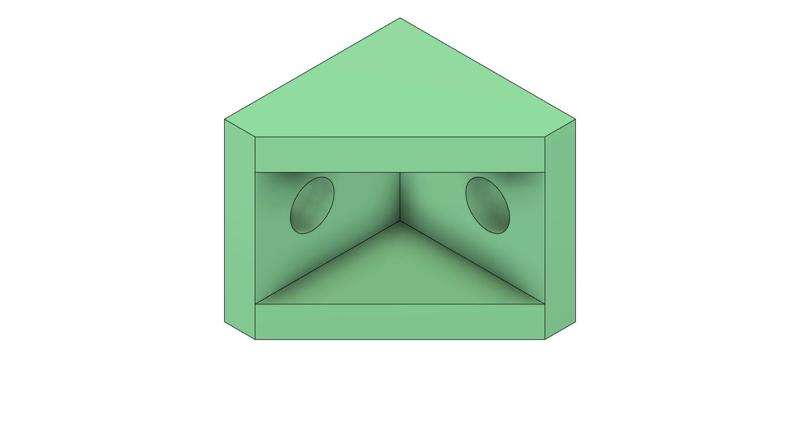 MX 20x20x20 Right Angle Extrusion Bracket
